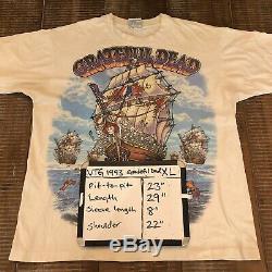 Vintage Grateful Dead Ship Of Fools Shirt Size XL single Stitch Rare 1993 EUC