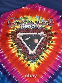Vintage Grateful Dead Space Your Face T Shirt 1992 Skull Tie Dye XL Rare
