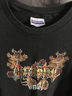 Vintage Grateful Dead T-Shirt 1986 Tiger Rose Hanes XL VTG 80s Dead Tee GDP RARE