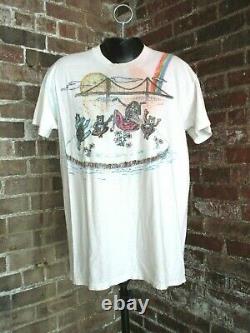 Vintage Grateful Dead T-Shirt (XL) Hand-Drawn Art 2-Sided RARE-Unique Band Tee