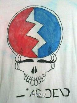 Vintage Grateful Dead T-Shirt (XL) Hand-Drawn Art 2-Sided RARE-Unique Band Tee