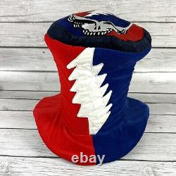 Vintage Grateful Dead Top Hat Red White Blue Skull Foam Cloth Mary Jane's Rare