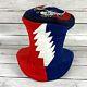 Vintage Grateful Dead Top Hat Red White Blue Skull Foam Cloth Mary Jane's Rare