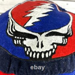 Vintage Grateful Dead Top Hat Red White Blue Skull Foam Cloth Mary Jane's Rare