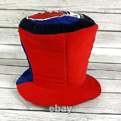 Vintage Grateful Dead Top Hat Red White Blue Skull Foam Cloth Mary Jane's Rare