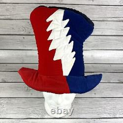 Vintage Grateful Dead Top Hat Red White Blue Skull Foam Cloth Mary Jane's Rare