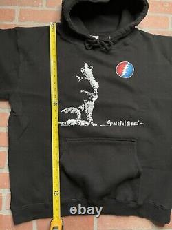 Vintage Grateful Dead Wolf Howl 1996 Pullover 90s Black NEW Hoodie Men's XL Rare