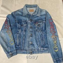 Vintage Hand Painted Levis Grateful dead Denim Jacket 90s LOT Art AMAZING Rare