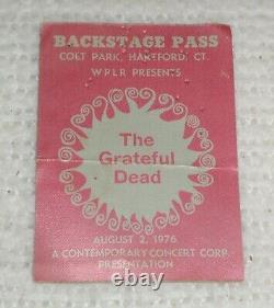 Vintage Original 1976 Grateful Dead Colt Park Hartford WPLR Rare Backstage Pass