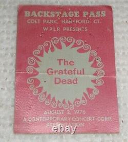 Vintage Original 1976 Grateful Dead Colt Park Hartford WPLR Rare Backstage Pass