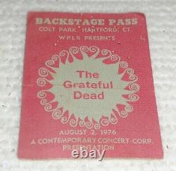 Vintage Original 1976 Grateful Dead Colt Park Hartford WPLR Rare Backstage Pass