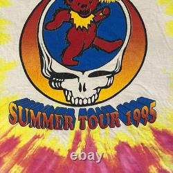 Vintage Original 1995 Grateful Dead Summer Tour TShirt Tie Dye XL Very Rare