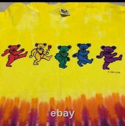 Vintage Rare 1985 Grateful Dead Dancing Bears Tie Dye Size S Single Stitch GDM