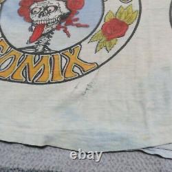 Vintage Rare 70s Last Gasp Comix Tshirt Single Stitch Band Tour Grateful Dead