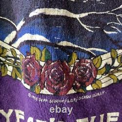 Vintage Rare 80s Grateful Dead New Years Eve Rock T SHIRT Tour Hippy Roses S/M