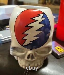 Vintage Rare Grateful Dead Head Skull With Lightning Coffee Ceramic Mug