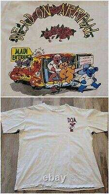 Vintage Rare Grateful Dead On Arrival Bears Ambulance T Shirt Mens Xl White