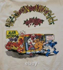 Vintage Rare Grateful Dead On Arrival Bears Ambulance T Shirt Mens Xl White