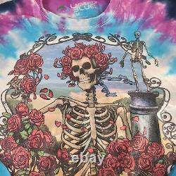 Vintage Rare Grateful Dead Skeleton and Roses 1995 Long Sleeve Shirt Size Medium