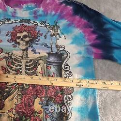 Vintage Rare Grateful Dead Skeleton and Roses 1995 Long Sleeve Shirt Size Medium
