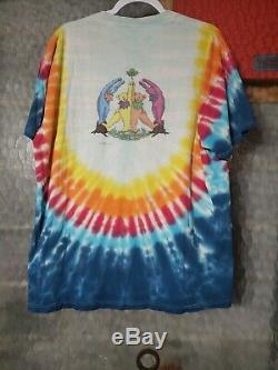 Vintage Rare Soft Worn Not Fade Away 97 98 Grateful Dead Bears XL Tie Dye Shirt