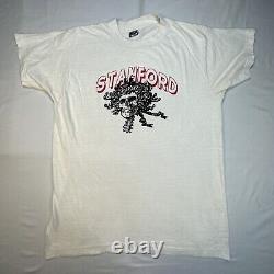 Vintage Sz L Grateful Dead Single Stitch Band T-Shirt Stanford Graphic 80s RARE