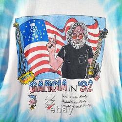 Vintage Vote Garcia 1992 MENS XL T SHIRT Grateful Dead Tee Single stitch RARE