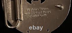 Vintage very rare Grateful Dead 50th year silver tone scarab belt buckle