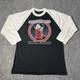 Vtg 1980s Grateful Dead Raglan T-shirt Concert Tour Band Tee 80s Rock Hippy Rare