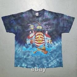 Vtg 90s GRATEFUL DEAD Tie Dye Lighthouse Sailor Moon 1994 Tour Tshirt Sz XL RARE