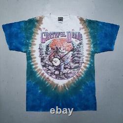 Vtg 90s GRATEFUL DEAD Tshirt Tie Dye Fall Tour 1994 Skeleton Tee Sz XL RARE