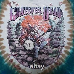 Vtg 90s GRATEFUL DEAD Tshirt Tie Dye Fall Tour 1994 Skeleton Tee Sz XL RARE
