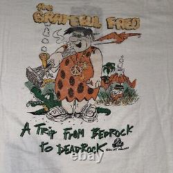 Vtg 90s Grateful Fred Yabba Dabba Doobie Grateful Dead Tshirt Sz XL distressed