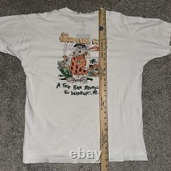 Vtg 90s Grateful Fred Yabba Dabba Doobie Grateful Dead Tshirt Sz XL distressed