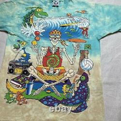 Vtg 90s JOEY MARS BEACH LIQUID BLUE T SHIRT XL grateful dead head tie dye