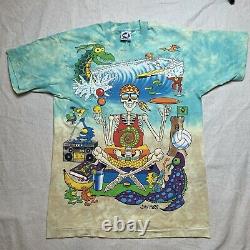 Vtg 90s JOEY MARS BEACH LIQUID BLUE T SHIRT XL grateful dead head tie dye