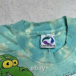 Vtg 90s JOEY MARS BEACH LIQUID BLUE T SHIRT XL grateful dead head tie dye