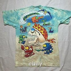 Vtg 90s JOEY MARS BEACH LIQUID BLUE T SHIRT XL grateful dead head tie dye