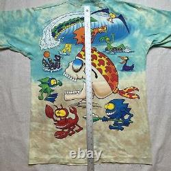 Vtg 90s JOEY MARS BEACH LIQUID BLUE T SHIRT XL grateful dead head tie dye