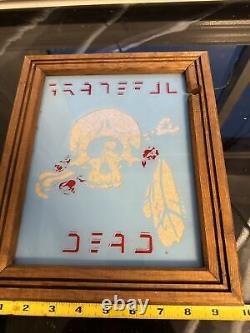 Vtg Grateful Dead-Asbury Park NJ Boardwalk-Carnival Fair Prize-Glass/Wood RARE