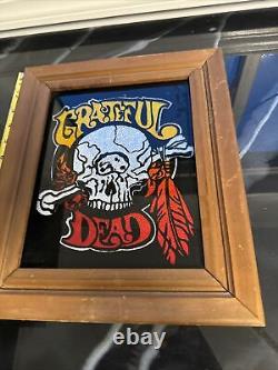Vtg Grateful Dead-Asbury Park NJ Boardwalk-Carnival Fair Prize-Glass/Wood RARE