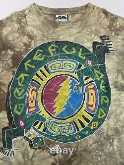 Vtg Grateful Dead T Shirt 90s 1994 Rare Bolt Lizard Skull Bull Mountain USA Sz L