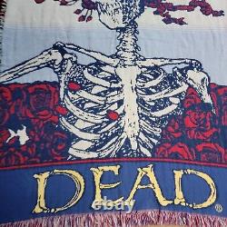 Vtg Rare 1980s Grateful Dead Blanket / Tapestry Approx 68 X 46 Bertha Skull