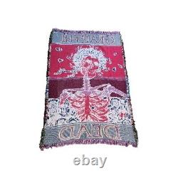 Vtg Rare 1980s Grateful Dead Blanket / Tapestry Approx 68 X 46 Bertha Skull