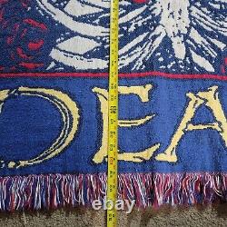Vtg Rare 1980s Grateful Dead Blanket / Tapestry Approx 68 X 46 Bertha Skull