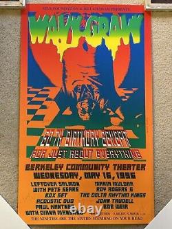 Wavy Gravy 60th Birthday Poster Signed 1996 Stanley Mouse/ Kelley / Gravy RARE