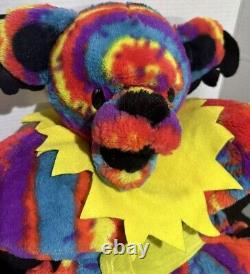 X RARE GRATEFUL DEAD Bear pillow HTF limited made Plush Tie Dye VTG 2012