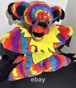 X RARE GRATEFUL DEAD Bear pillow HTF limited made Plush Tie Dye VTG 2012