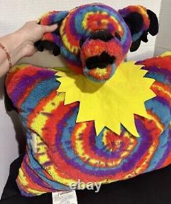 X RARE GRATEFUL DEAD Bear pillow HTF limited made Plush Tie Dye VTG 2012