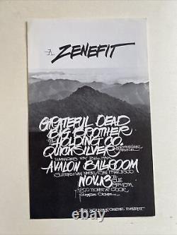 Zenefit GRATEFUL DEAD Original Handbill Avalon Ballroom Big Brother RARE 1967